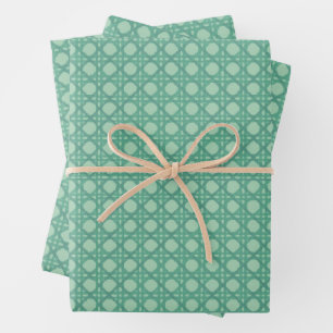 Seafoam Rattan Gift Wrap Sheets