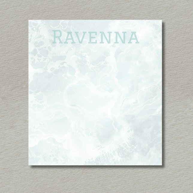 Seafoam Silver Opacity Elegant Custom Script Name Notepad (Creator Uploaded)
