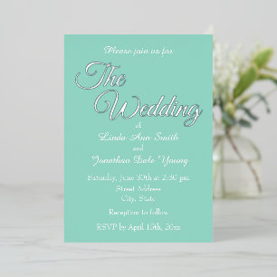 Seafoam Simple Style Wedding