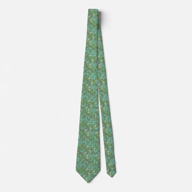 Seafoam Tiles Tie (Front)