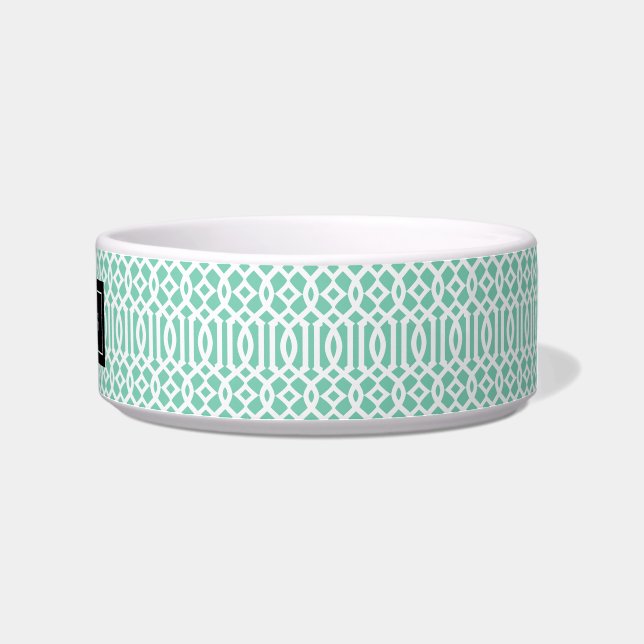 Seafoam Trellis | Pet Bowl (Right)