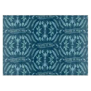 Seafood Art Decor Prints Cutting Board