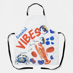 Seafood Beach Fisherman Ocean Tropical Quote  Apron