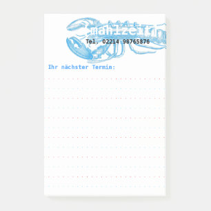 Seafood blue vintage hummer postits post-it notes