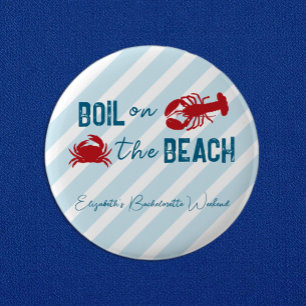 Seafood Boil Bachelorette Party 6 Cm Round Badge
