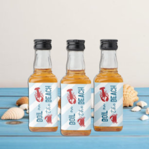 Seafood Boil Bachelorette Party Liquor Bottle Label
