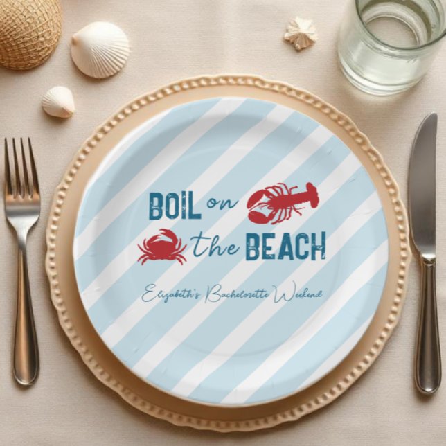 Seafood Boil Bachelorette Party Paper Plate (Creator Uploaded)