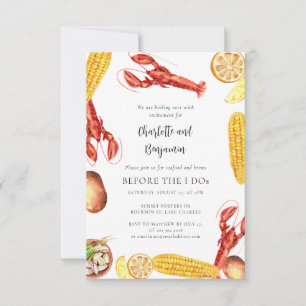 Seafood Boil Bofore I Do Engagement Party Invitation