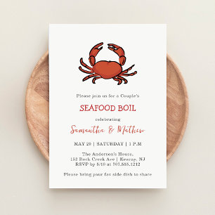 Seafood Boil Couple's Engagement Party Invitation