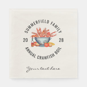 Seafood Boil Custom Matching Family Crawfish Party Napkin
