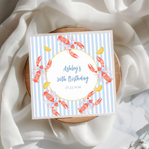 Seafood Boil Lobster Bake Birthday Napkin