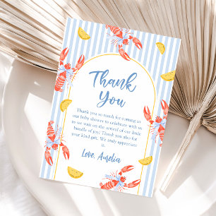 Seafood Boil Lobster Birthday Thank You Card