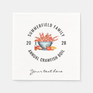 Seafood Boil Matching Family Crawfish Party Custom Napkin
