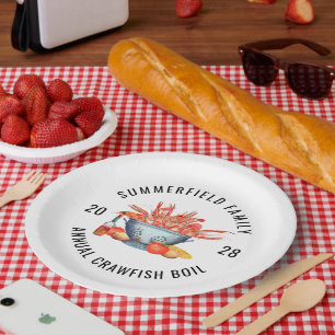 Seafood Boil Matching Family Crawfish Party Custom Paper Plate