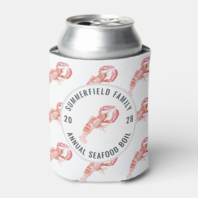 Seafood Boil Personalised Lobster Crawfish Party Can Cooler (Can Front)