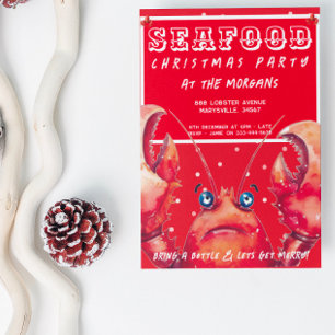 Seafood Christmas Party Postcard