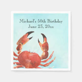 Seafood Crab Boil Birthday Party Napkin