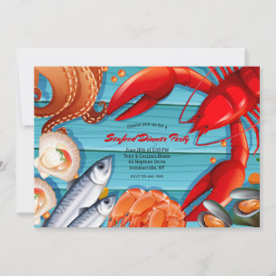 Seafood Dinner Party Invitation