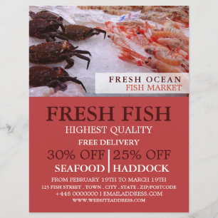 Seafood Display, Fishmonger/Wife, Fish Market Flyer