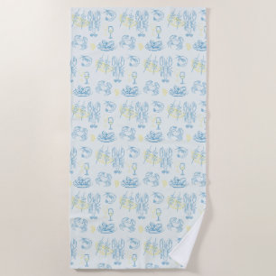 Seafood Feast Beach Towel