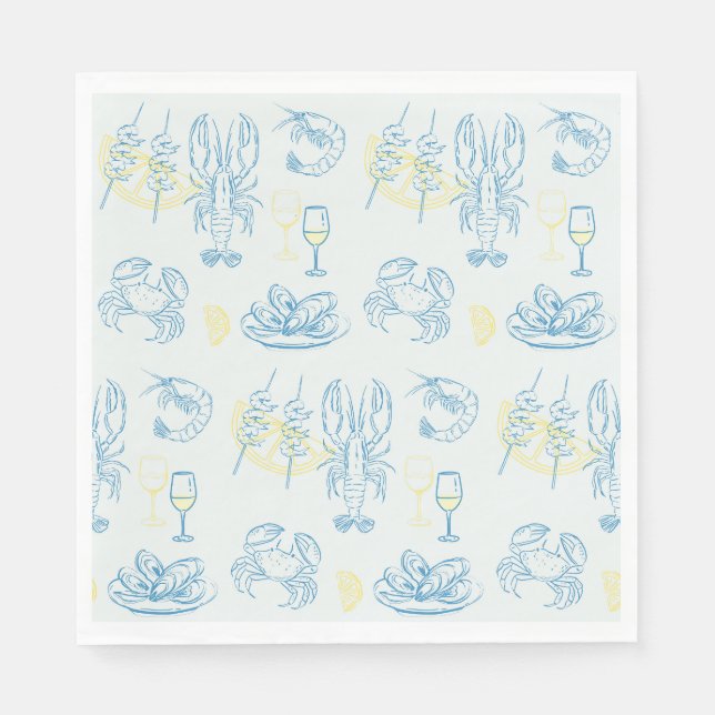 Seafood Feast Napkin (Front)