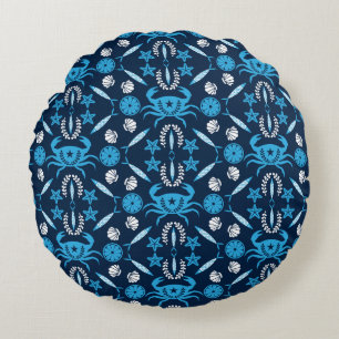 Seafood Foodie Gifts Round Cushion