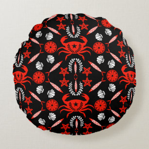 Seafood Foodie Gifts Round Cushion