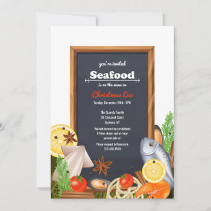 Seafood is on the Menu invitation