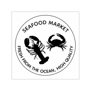 Seafood lobster Crab Market Crustacean Self-inking Stamp