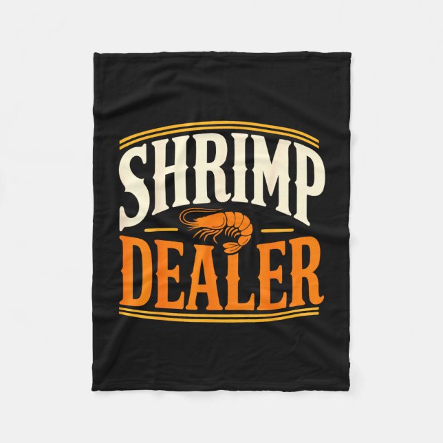 Seafood market shrimping  fleece blanket (Front)