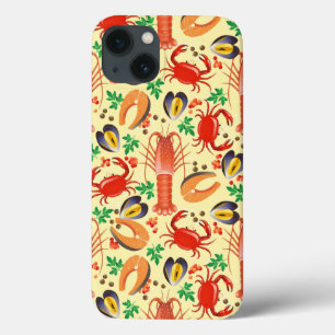 Seafood Pattern iPhone 13 Case