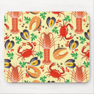 Seafood Pattern Mouse Pad