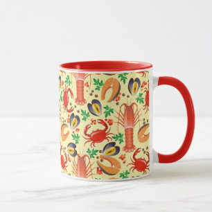 Seafood Pattern Mug