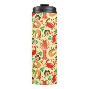 Seafood Pattern Thermal Tumbler