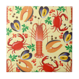 Seafood Pattern Tile