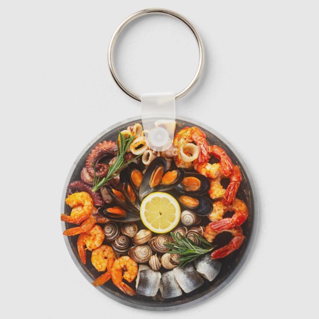 Seafood Platter Key Ring (Front)