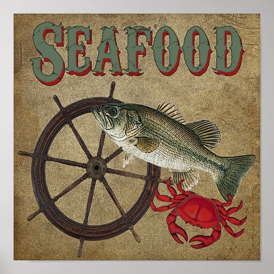 Seafood Poster | Zazzle.com.au
