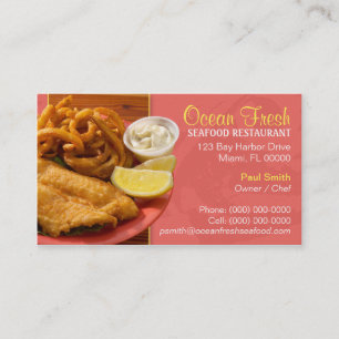 Seafood Restaurant Business Card