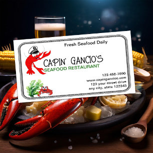 Seafood Restaurant Business Card
