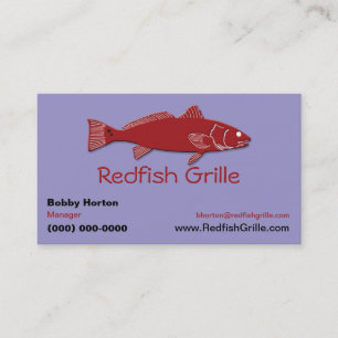 Seafood Restaurant / Grill Coastal Seafood Business Card