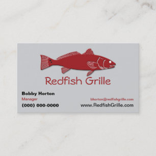 Seafood Restaurant / Grill Coastal Seafood Business Card