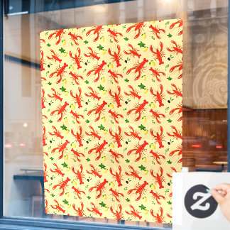 Seafood Restaurant Lobster Pattern Large