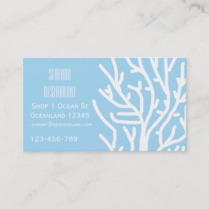 Seafood restaurant or catering business card