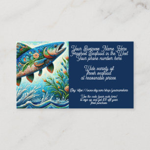 Seafood Salmon Shrimp Crab Sales Shop Sales Etsy Business Card
