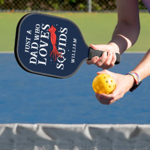 Seafood Squid Lover Chef Dad Gag Custom Pickleball Paddle