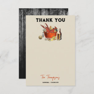Seafood Summer Annual Crawfish Boil Party Thank You Card