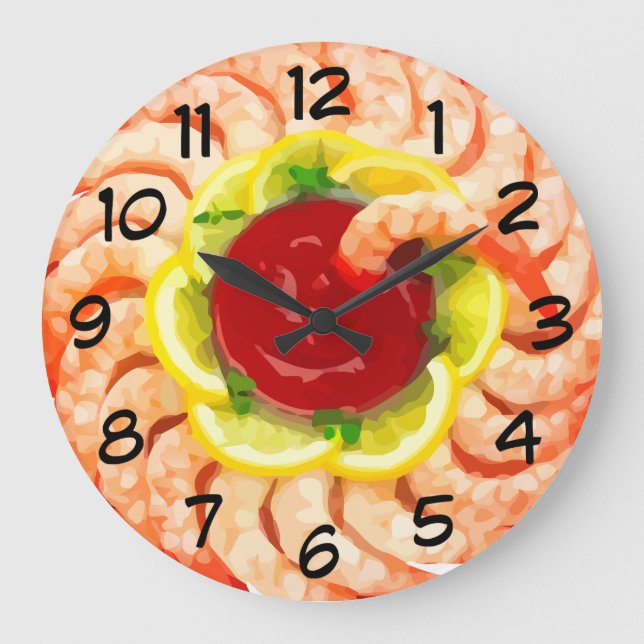 Seafood Theme Kitchen Wall Clocks (Front)