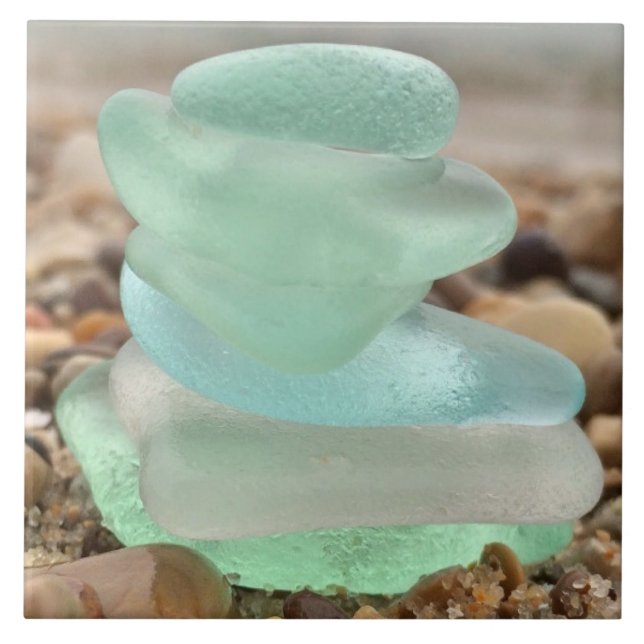 Seaglass and sand ceramic tile (Front)