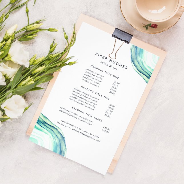 Seaglass Geode | Pricing & Services Flyer (Creator Uploaded)