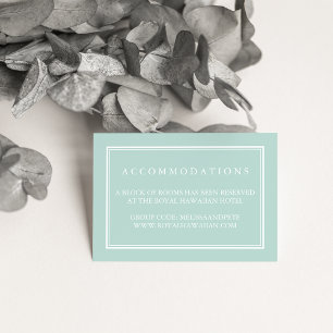Seaglass Green Wedding Hotel Accommodation Cards